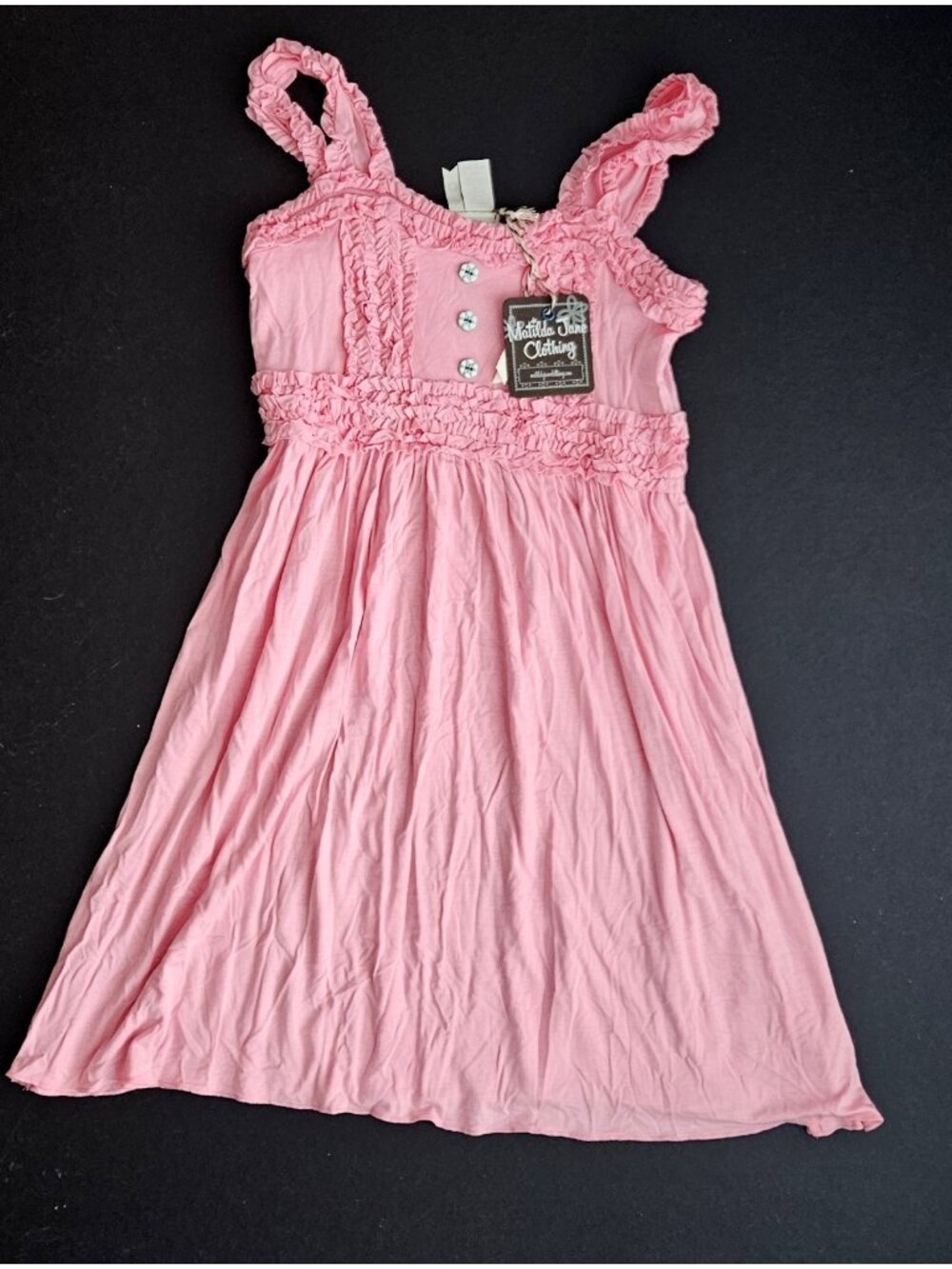 Matilda Jane 8 NWT Hello Lovely Emilia Pink Cross My Heart Dress